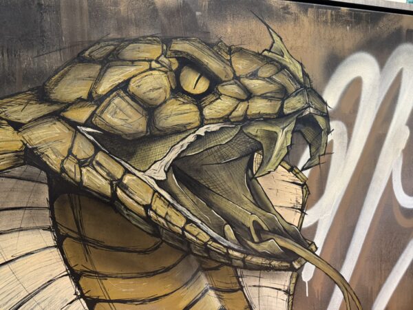 cobra head snake graffiti